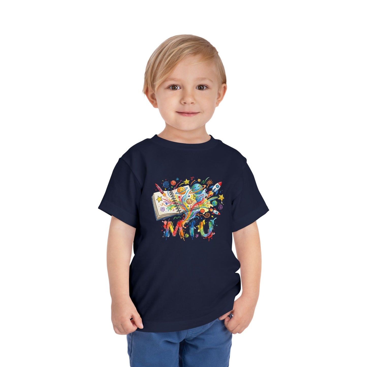 Camiseta Toddler M.I.U — Logo Libro & Universo | Fe, Aventura, Imaginación
