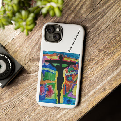 M.I.U Faith Tough Case iPhone 15 — Crucifix Watercolor Art by Matías