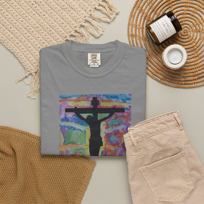 M.I.U Faith Tee — Arte de Matias | Crucifix Watercolor | Fe, Aventura, Imaginación