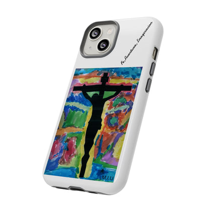 M.I.U Faith Tough Case iPhone 14 — Crucifix Watercolor Art by Matías