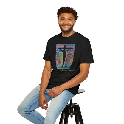 M.I.U Faith Tee — Arte de Matias | Crucifix Watercolor | Fe, Aventura, Imaginación
