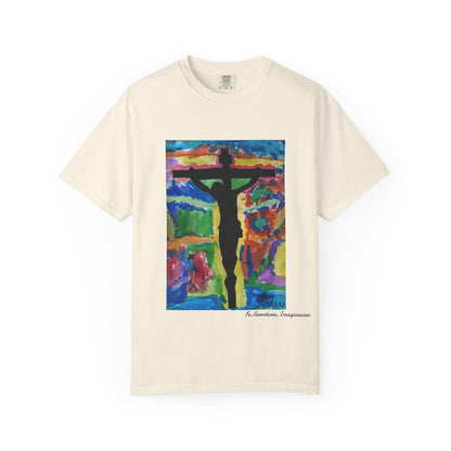 M.I.U Faith Tee — Watercolor Crucifix Art by Matías
