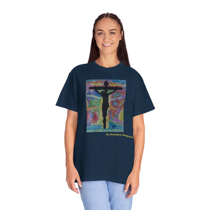 M.I.U Faith Tee — Arte de Matias | Crucifix Watercolor | Fe, Aventura, Imaginación
