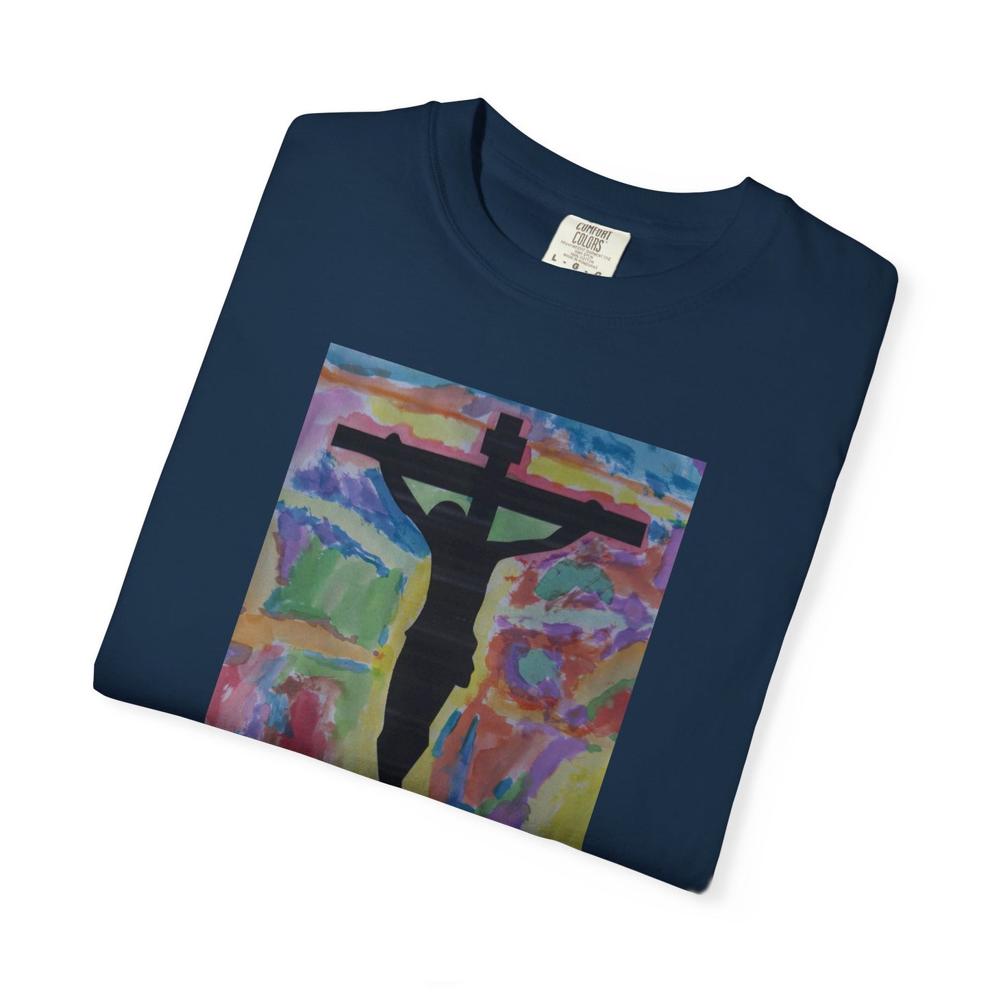 M.I.U Faith Tee — Arte de Matias | Crucifix Watercolor | Fe, Aventura, Imaginación