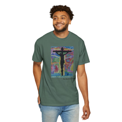 M.I.U Faith Tee — Arte de Matias | Crucifix Watercolor | Fe, Aventura, Imaginación
