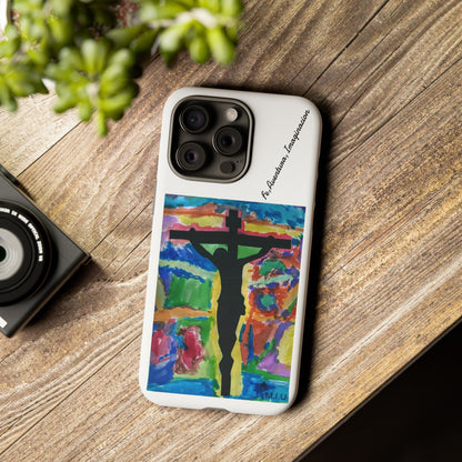 M.I.U Faith Tough Case iPhone 15 — Crucifix Watercolor Art by Matías