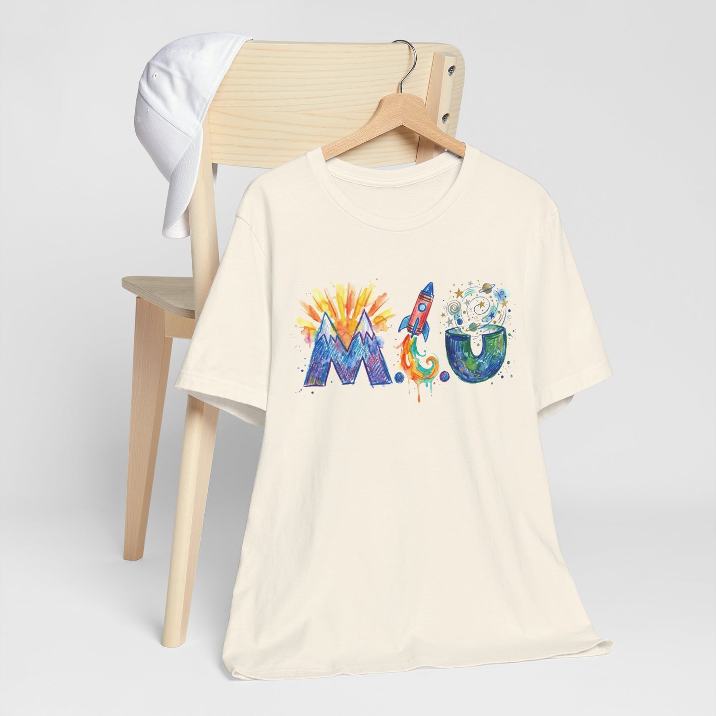 Camiseta Unisex Adulto M.I.U — Logo Fe, Aventura, Imaginación | Cohete & Universo