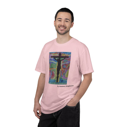 M.I.U Faith Tee — Arte de Matias | Crucifix Watercolor | Fe, Aventura, Imaginación