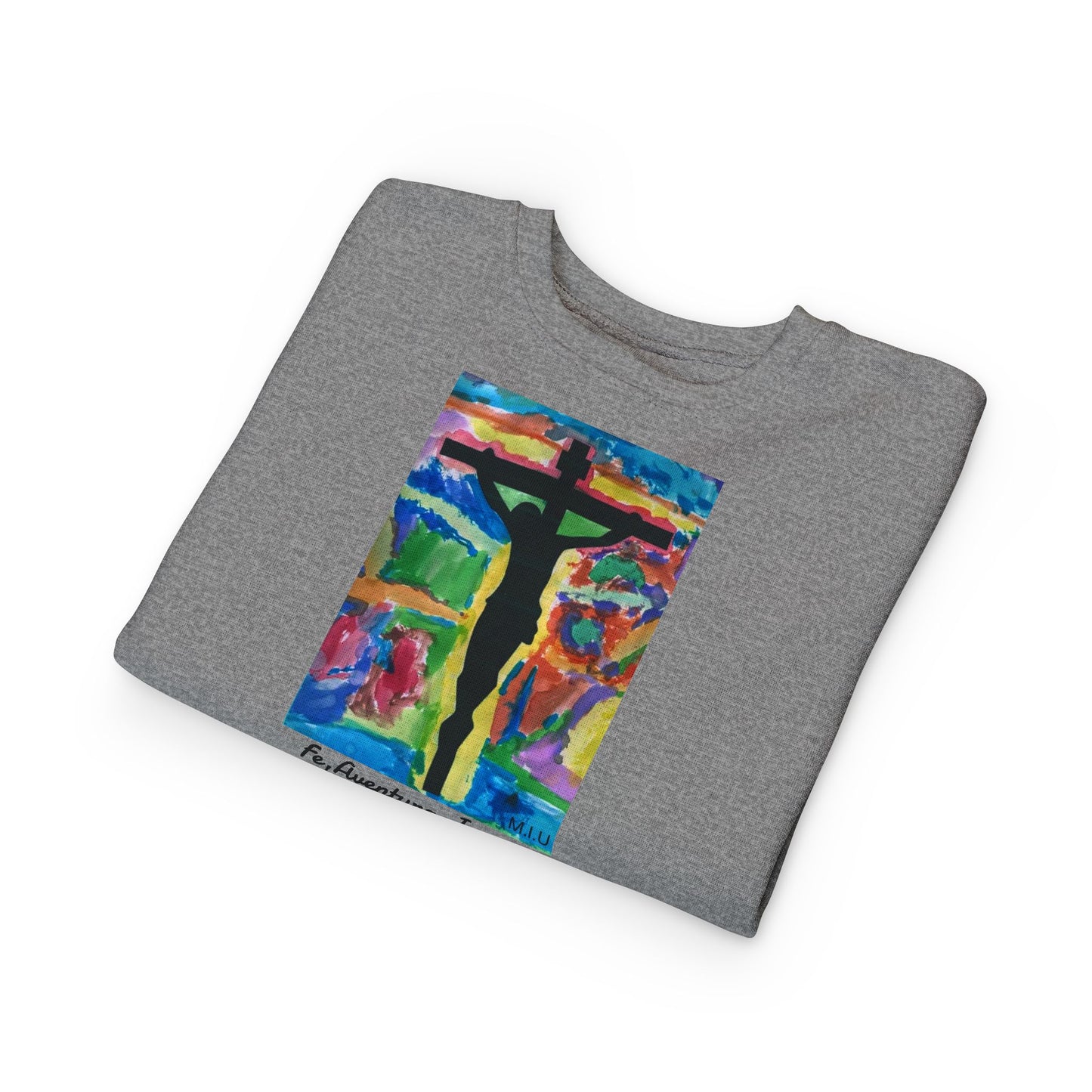 M.I.U Kids Sweatshirt — Cruz y Colores Faith Art by Matías
