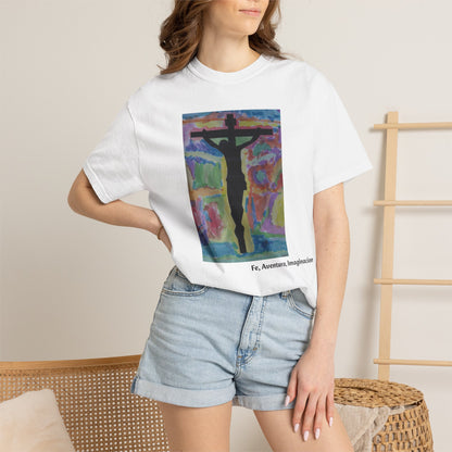 M.I.U Faith Tee — Arte de Matias | Crucifix Watercolor | Fe, Aventura, Imaginación