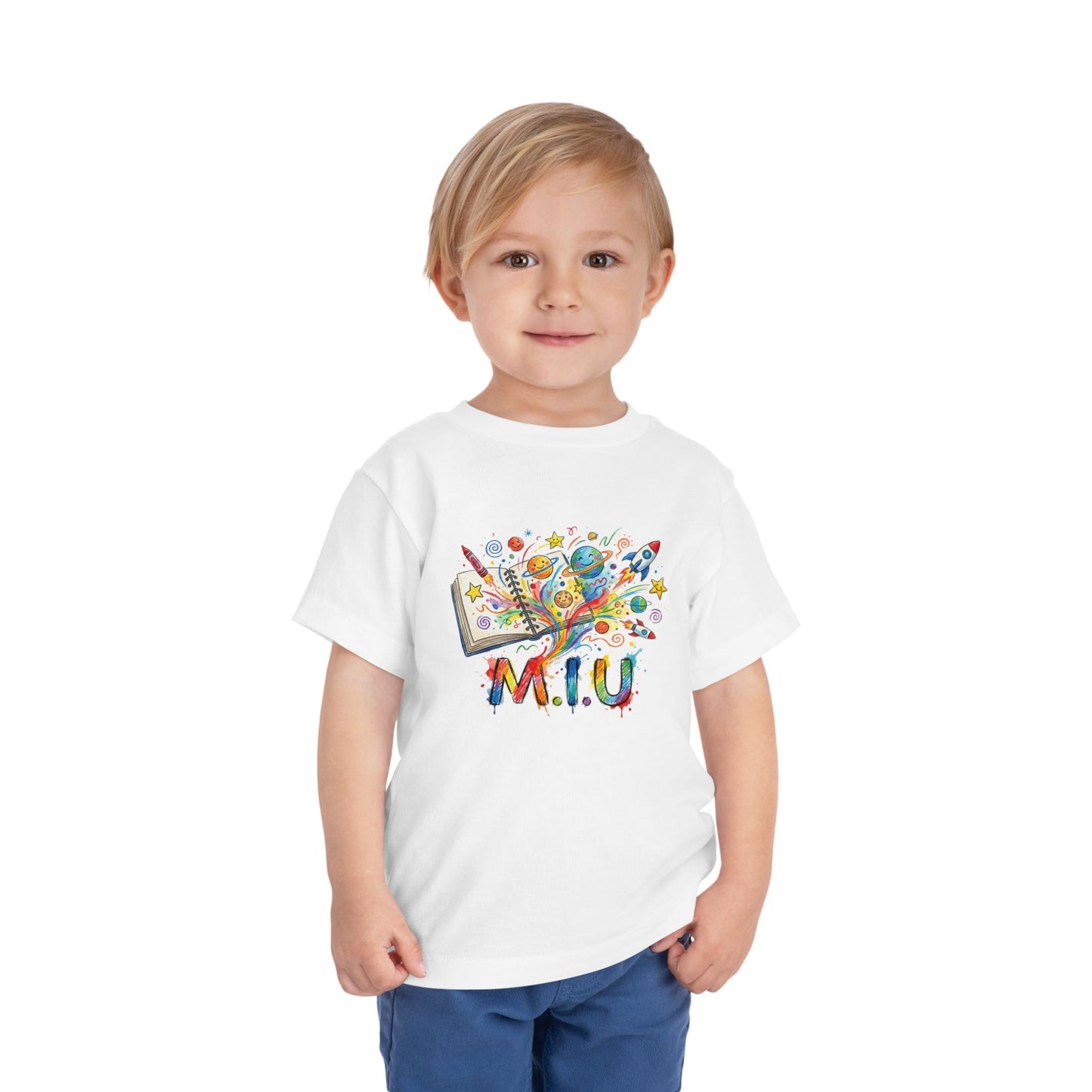 Camiseta Toddler M.I.U — Logo Libro & Universo | Fe, Aventura, Imaginación