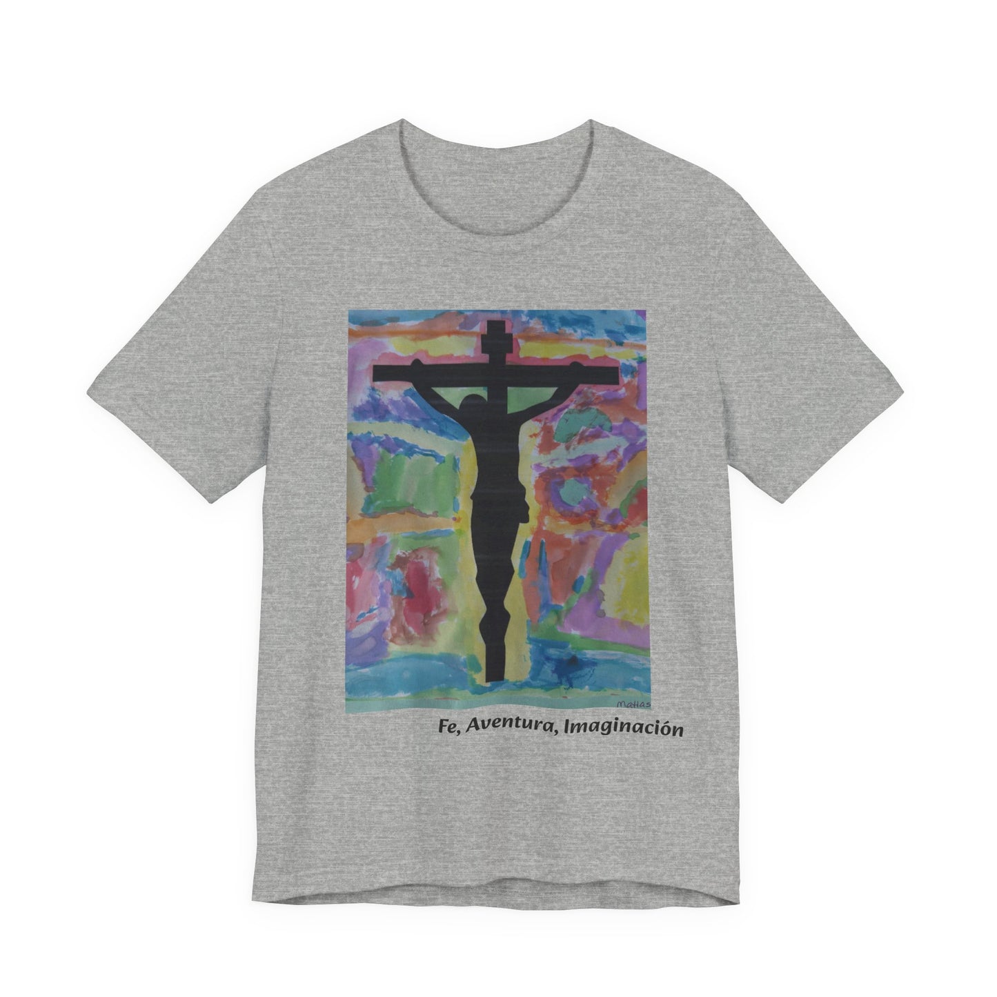 Camiseta para Papá — Arte de Matias | Crucifix Watercolor | M.I.U
