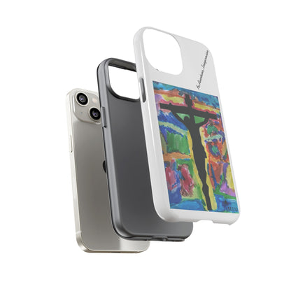 M.I.U Faith Tough Case iPhone 14 — Crucifix Watercolor Art by Matías