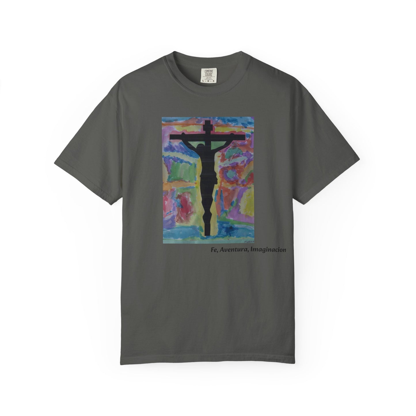 M.I.U Faith Tee — Arte de Matias | Crucifix Watercolor | Fe, Aventura, Imaginación