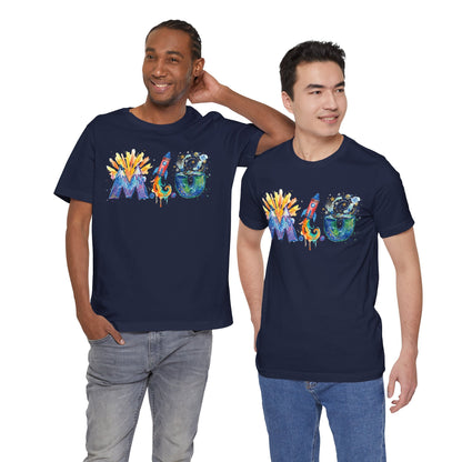 Camiseta Unisex Adulto M.I.U — Logo Fe, Aventura, Imaginación | Cohete & Universo