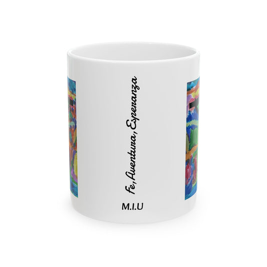 M.I.U Faith Mug — Crucifix Watercolor Art by Matías