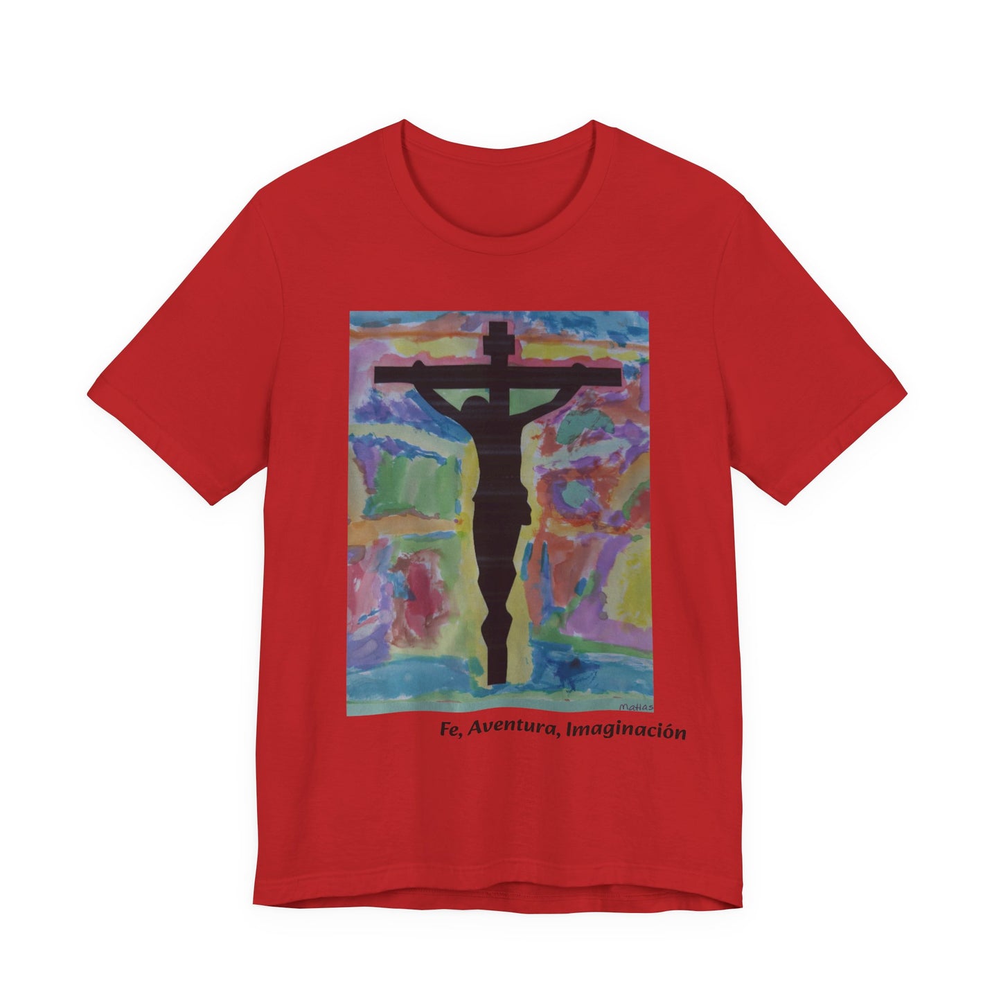 Camiseta para Papá — Arte de Matias | Crucifix Watercolor | M.I.U