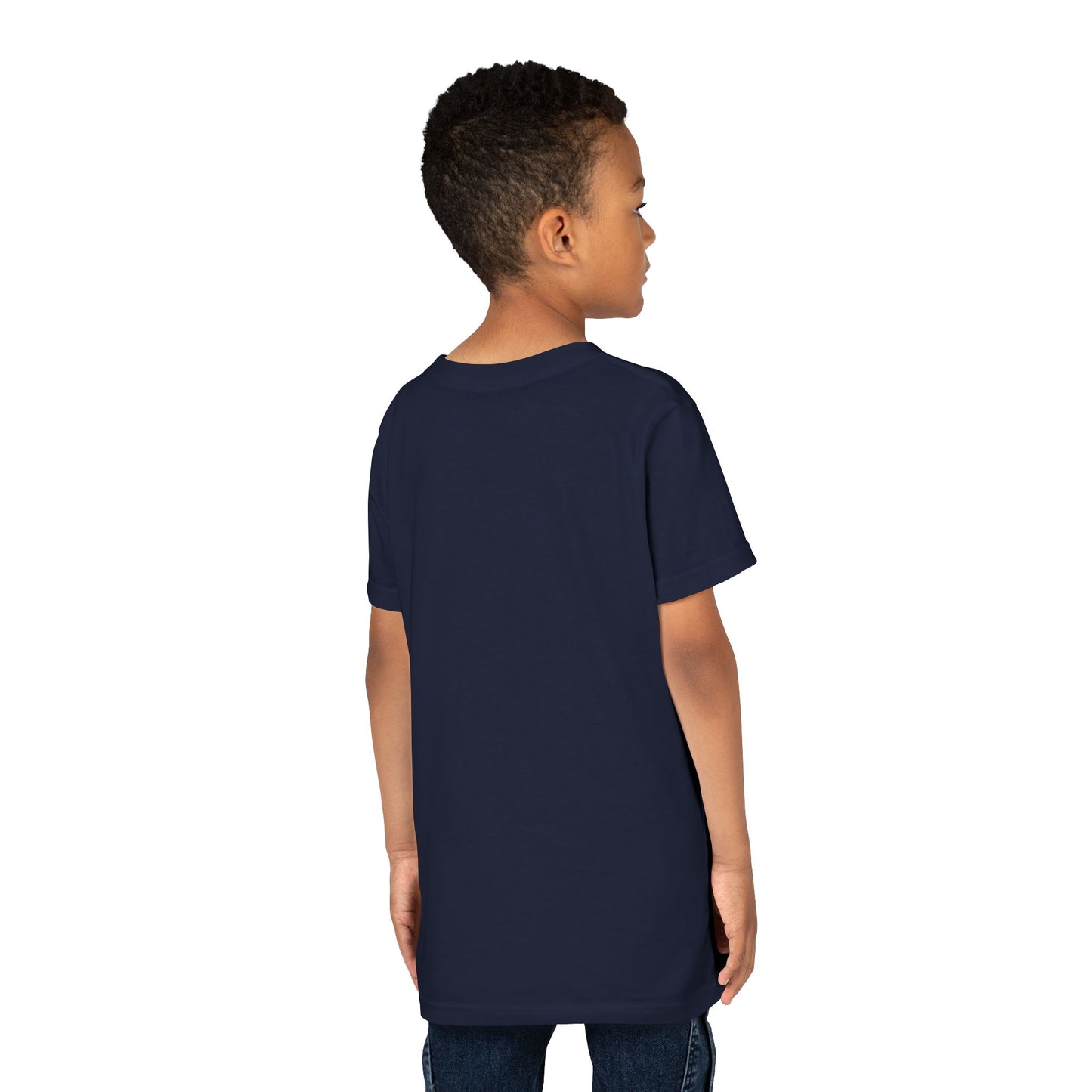 Camiseta Unisex Niños M.I.U — Logo Libro & Universo | Fe, Aventura, Imaginación