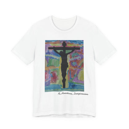 Camiseta Unisex — Arte de Matias | Vibrant Crucifix | Fe, Aventura, Imaginacion | M.I.U