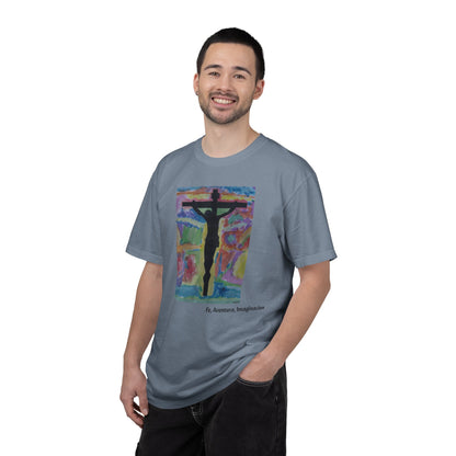 M.I.U Faith Tee — Arte de Matias | Crucifix Watercolor | Fe, Aventura, Imaginación