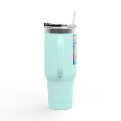 M.I.U Faith Travel Mug 40oz — Crucifix Watercolor Art by Matías