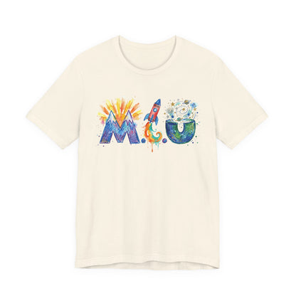 Camiseta Unisex Adulto M.I.U — Logo Fe, Aventura, Imaginación | Cohete & Universo
