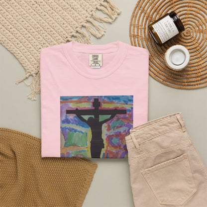 M.I.U Faith Tee — Arte de Matias | Crucifix Watercolor | Fe, Aventura, Imaginación