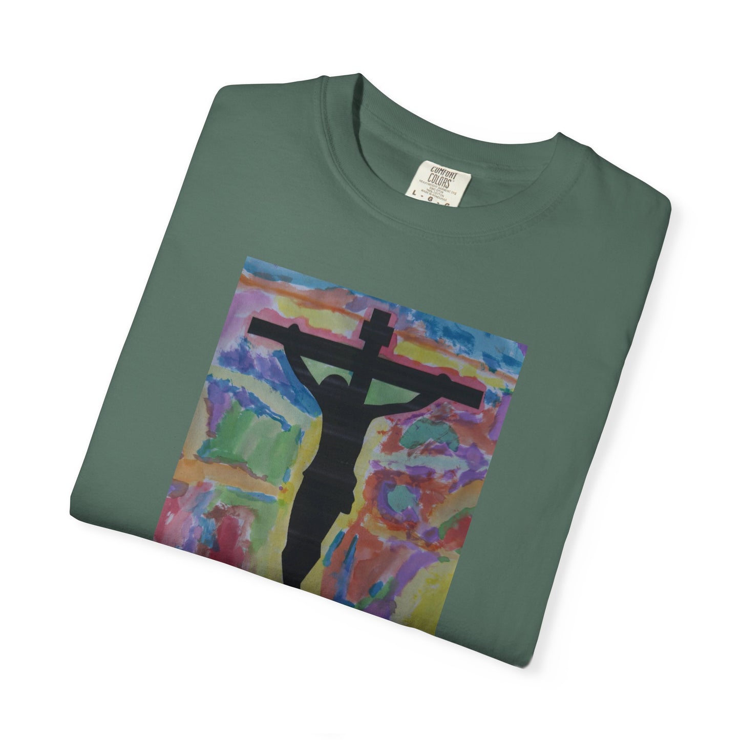 M.I.U Faith Tee — Arte de Matias | Crucifix Watercolor | Fe, Aventura, Imaginación