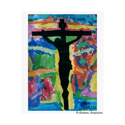 M.I.U Faith Art Poster — Crucifix Watercolor by Matías