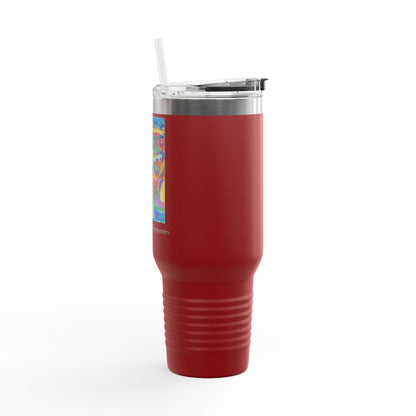 M.I.U Faith Travel Mug 40oz — Crucifix Watercolor Art by Matías