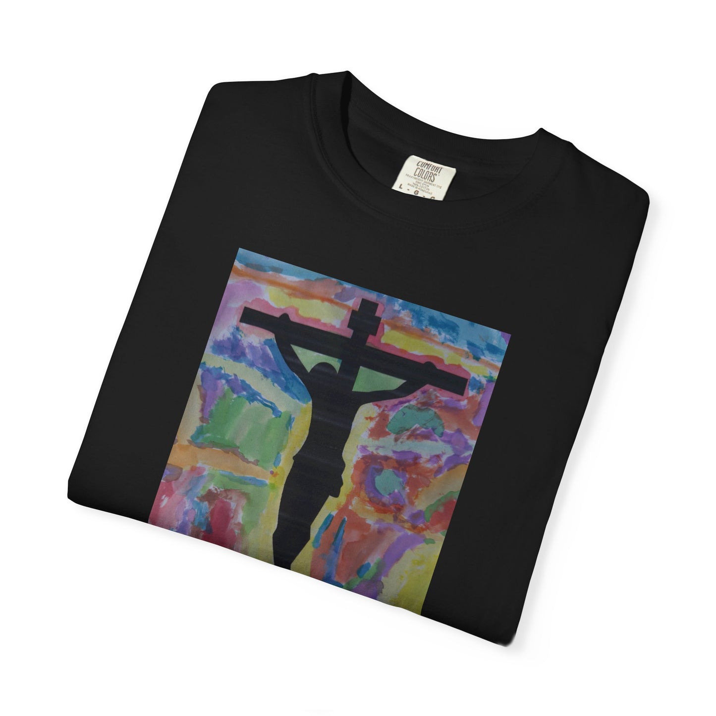 M.I.U Faith Tee — Arte de Matias | Crucifix Watercolor | Fe, Aventura, Imaginación