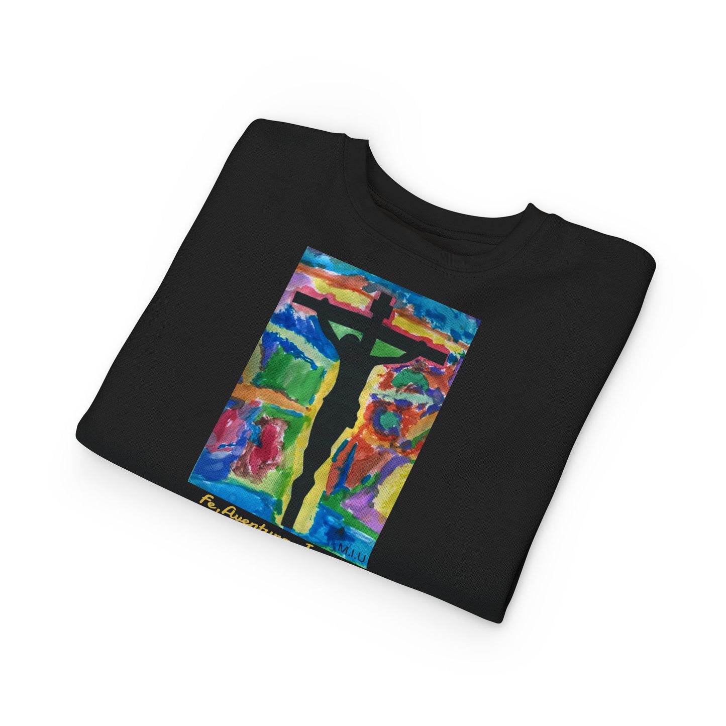 M.I.U Kids Sweatshirt — Cruz y Colores Faith Art by Matías