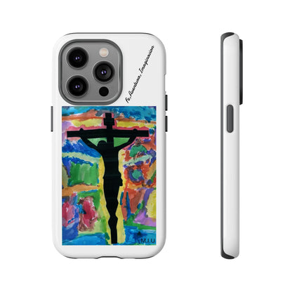M.I.U Faith Tough Case iPhone 14 — Crucifix Watercolor Art by Matías