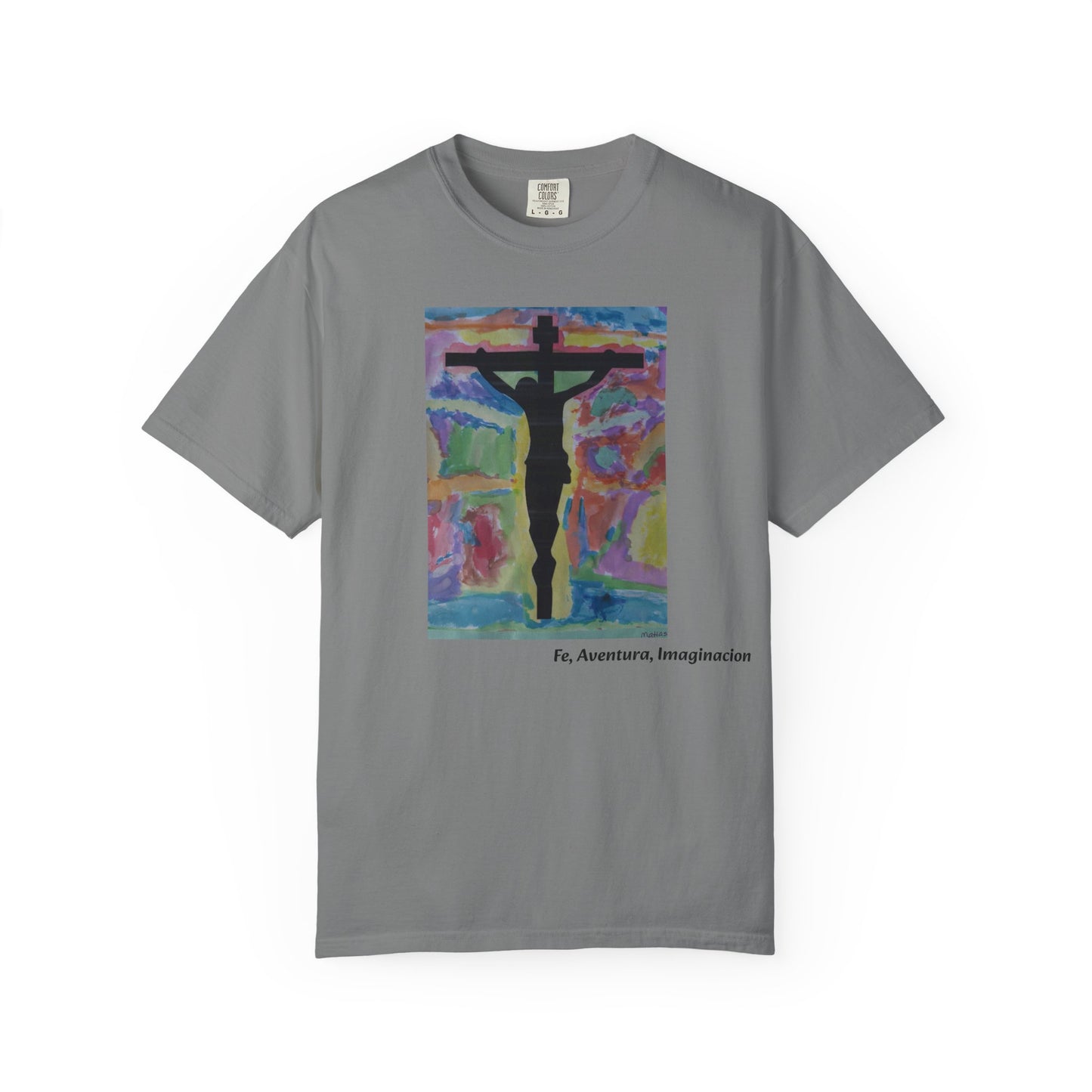 M.I.U Faith Tee — Arte de Matias | Crucifix Watercolor | Fe, Aventura, Imaginación