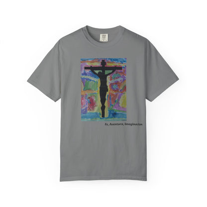 M.I.U Faith Tee — Arte de Matias | Crucifix Watercolor | Fe, Aventura, Imaginación