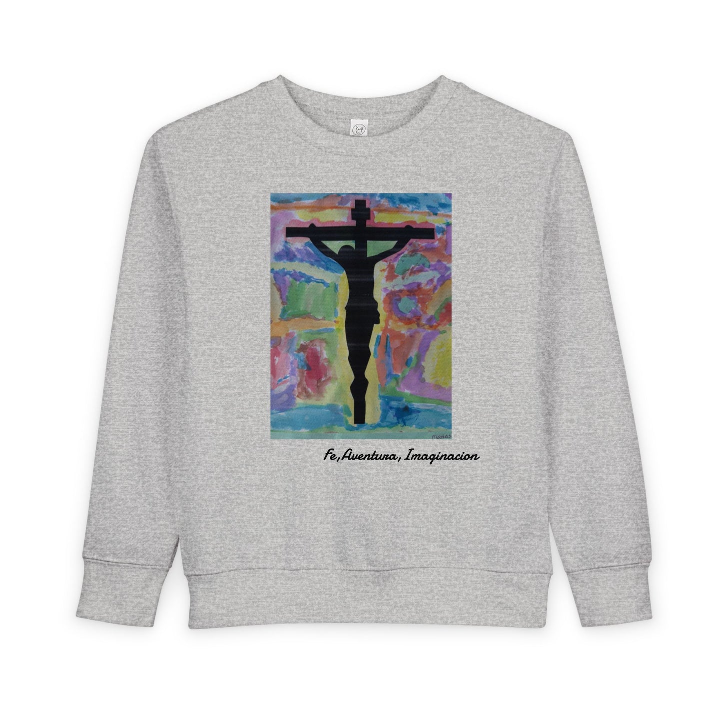 Sueter para Ninos — Arte de Matias | Cruz y Colores | Fe, Aventura, Imaginacion | M.I.U