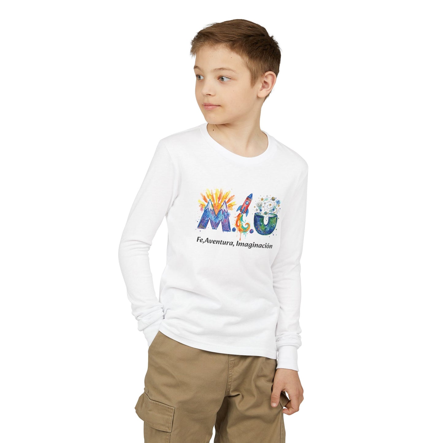 Camisa Manga Larga Niños — Logo M.I.U Cohete | Colección Verano