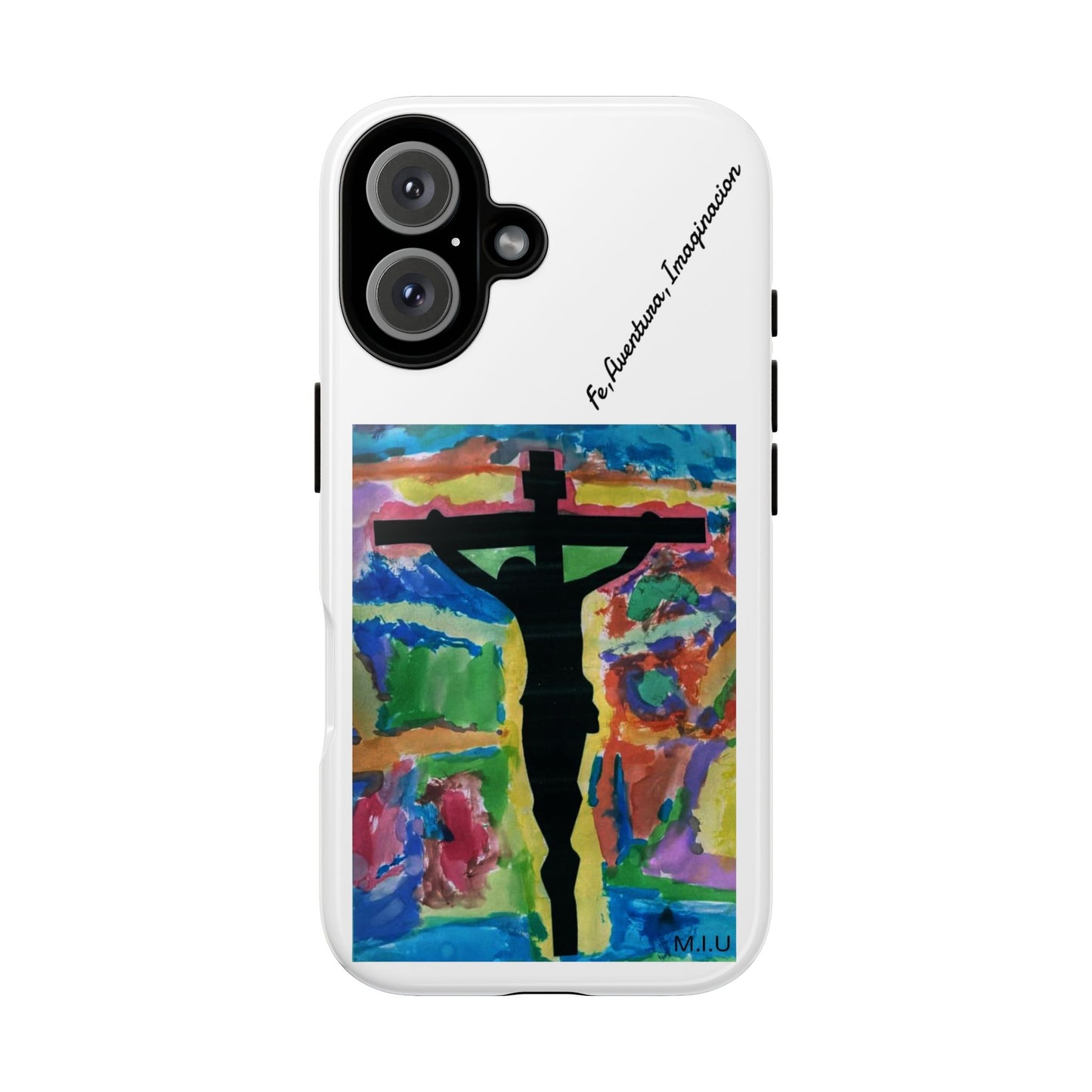 M.I.U Faith Phone Case — Crucifix Watercolor Art by Matías