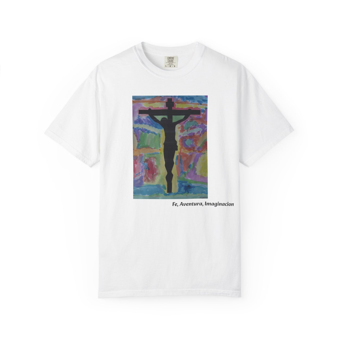 M.I.U Faith Tee — Arte de Matias | Crucifix Watercolor | Fe, Aventura, Imaginación