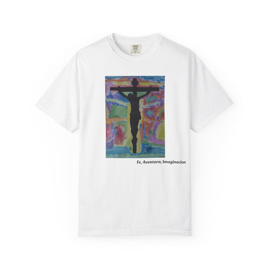 M.I.U Faith Tee — Arte de Matias | Crucifix Watercolor | Fe, Aventura, Imaginación
