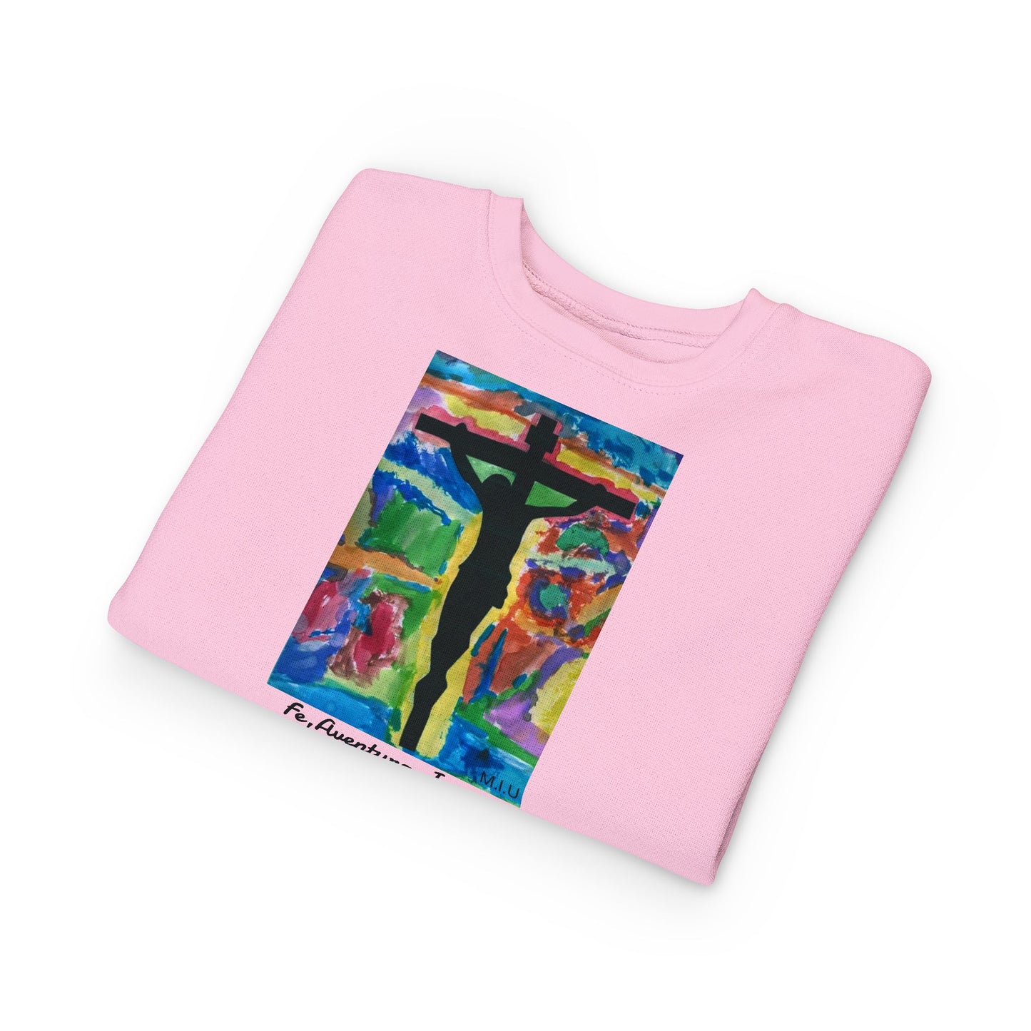 M.I.U Kids Sweatshirt — Cruz y Colores Faith Art by Matías