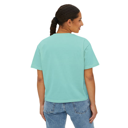 M.I.U Women’s Boxy Tee — Watercolor Faith Art by Matías