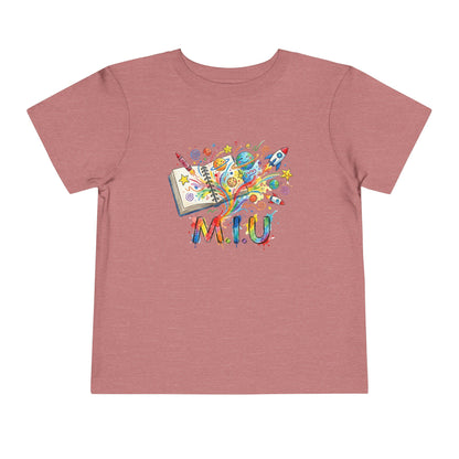 Camiseta Toddler M.I.U — Logo Libro & Universo | Fe, Aventura, Imaginación
