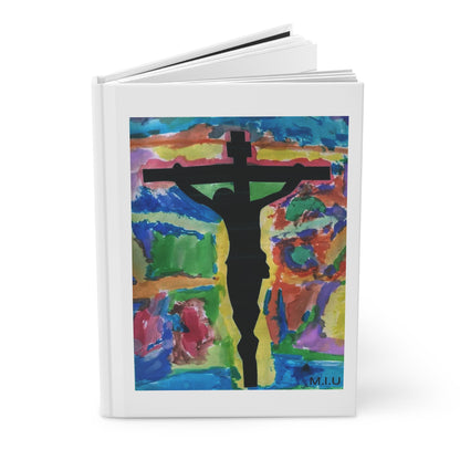 M.I.U Hardcover Journal — Diario de Fe Crucifix Art by Matías