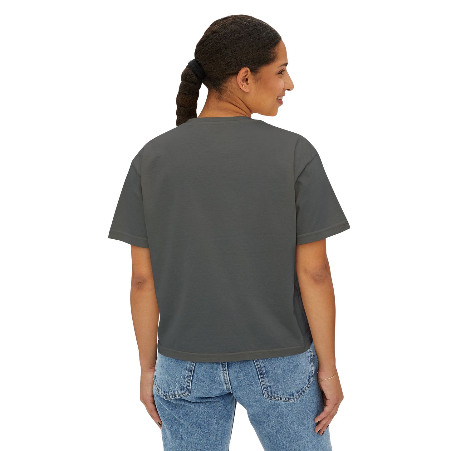 M.I.U Women’s Boxy Tee — Watercolor Faith Art by Matías