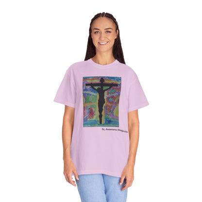 M.I.U Faith Tee — Arte de Matias | Crucifix Watercolor | Fe, Aventura, Imaginación