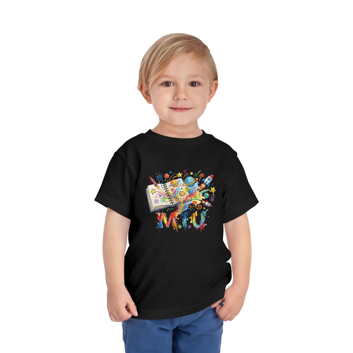 Camiseta Toddler M.I.U — Logo Libro & Universo | Fe, Aventura, Imaginación