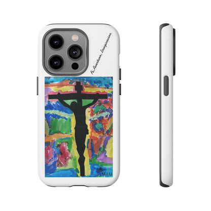 M.I.U Faith Tough Case iPhone 14 — Crucifix Watercolor Art by Matías