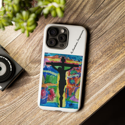 M.I.U Faith Tough Case iPhone 15 — Crucifix Watercolor Art by Matías