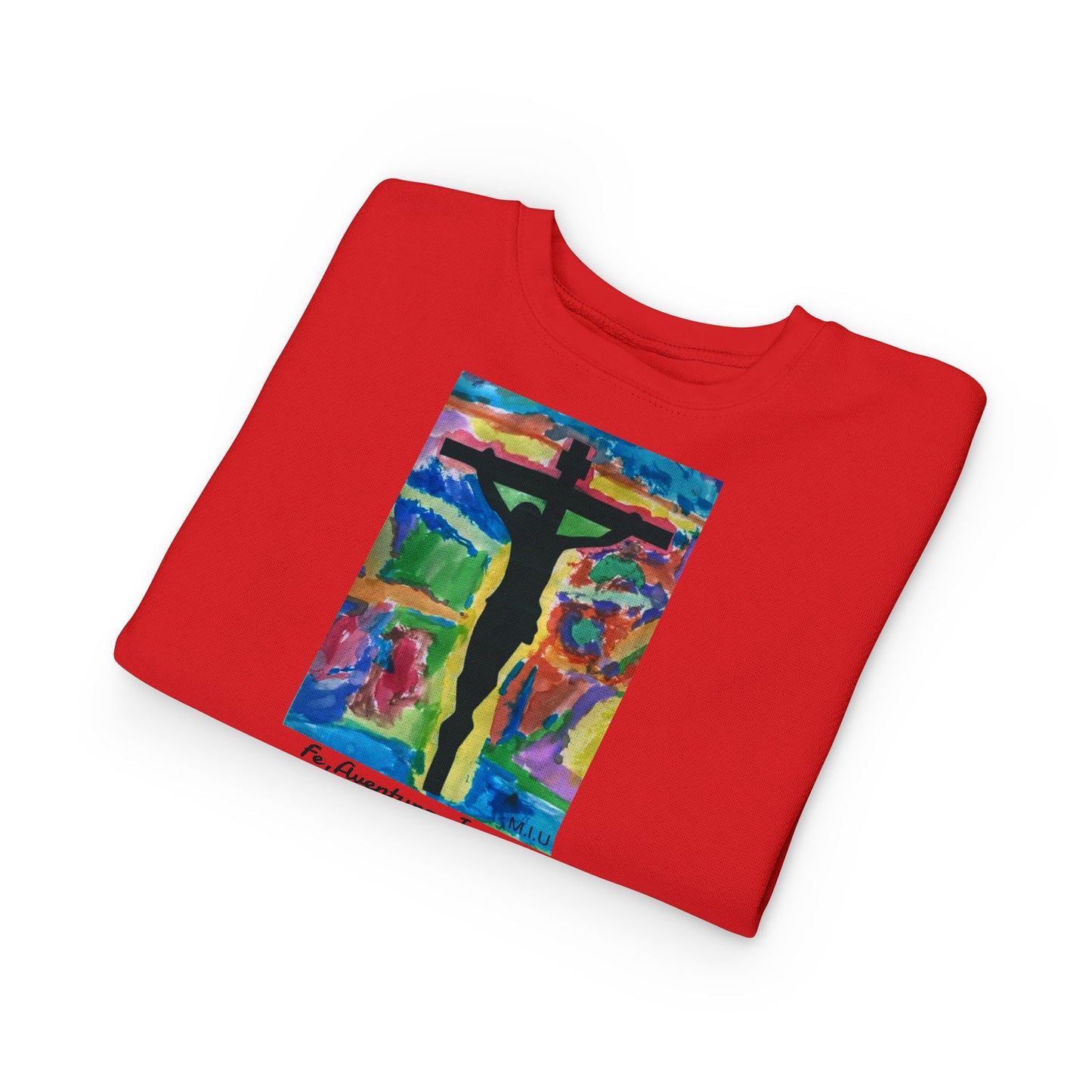 M.I.U Kids Sweatshirt — Cruz y Colores Faith Art by Matías